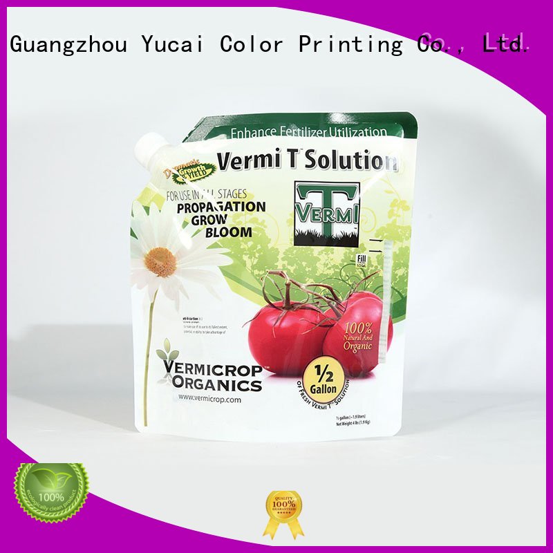 Quality Yucai Brand fertilizer packaging stand up packaging