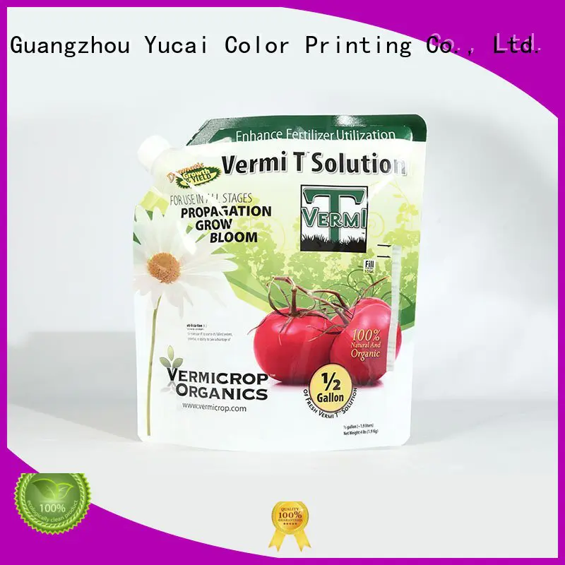 Quality Yucai Brand fertilizer packaging stand up packaging