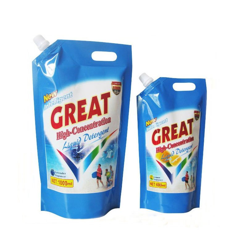 Detergent Packaging And Liquid Soap Packaging With Stand Up Bags