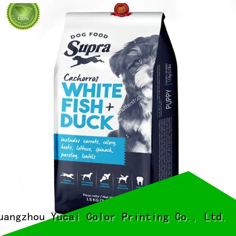 Quality Yucai Brand pet food bag plastic stand