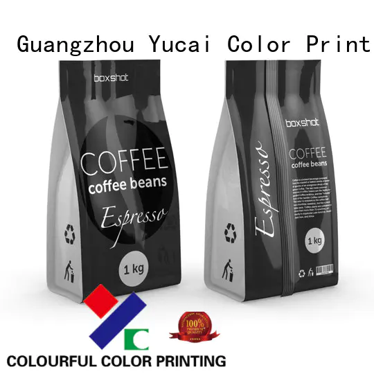 Yucai Brand spouted packaging custom printed coffee bags pouches supplier