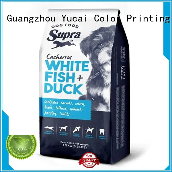 packaging stand pouches Yucai Brand pet food bag manufacture
