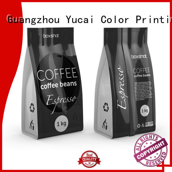 Quality Yucai Brand custom printed coffee bags stand