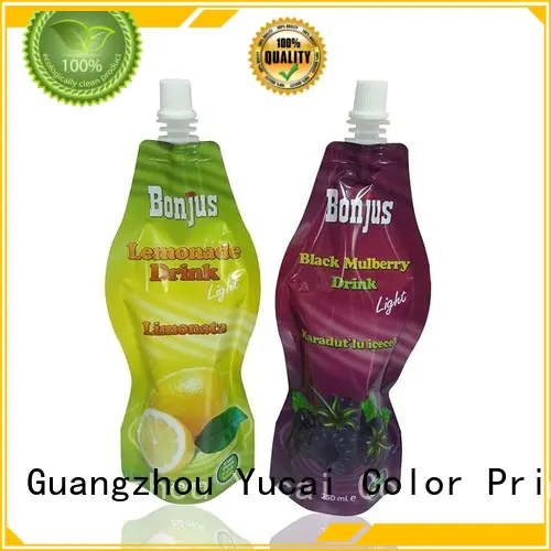 Yucai Brand pouches spouted beverage packaging drink pouches