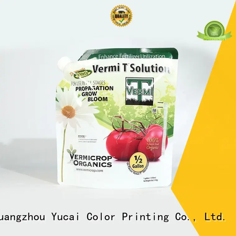 Anti-corrosion Grade packaging fertilizer packaging stand up Yucai company