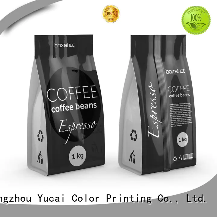 stand coffee packaging Yucai Brand tea packaging