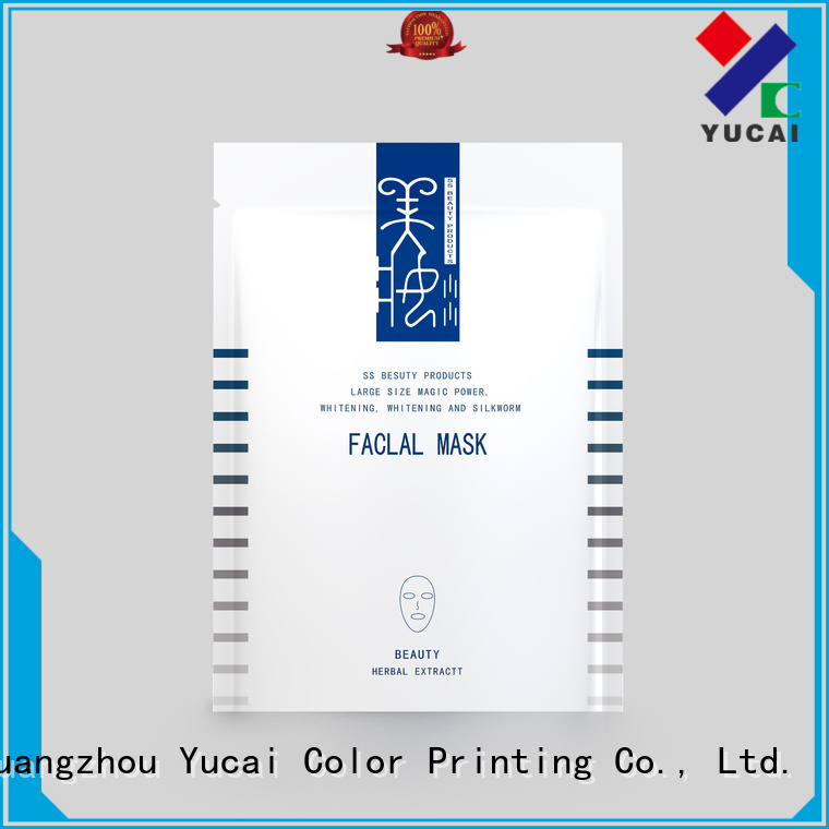 Yucai Brand plastic facial facial mask packaging supplier