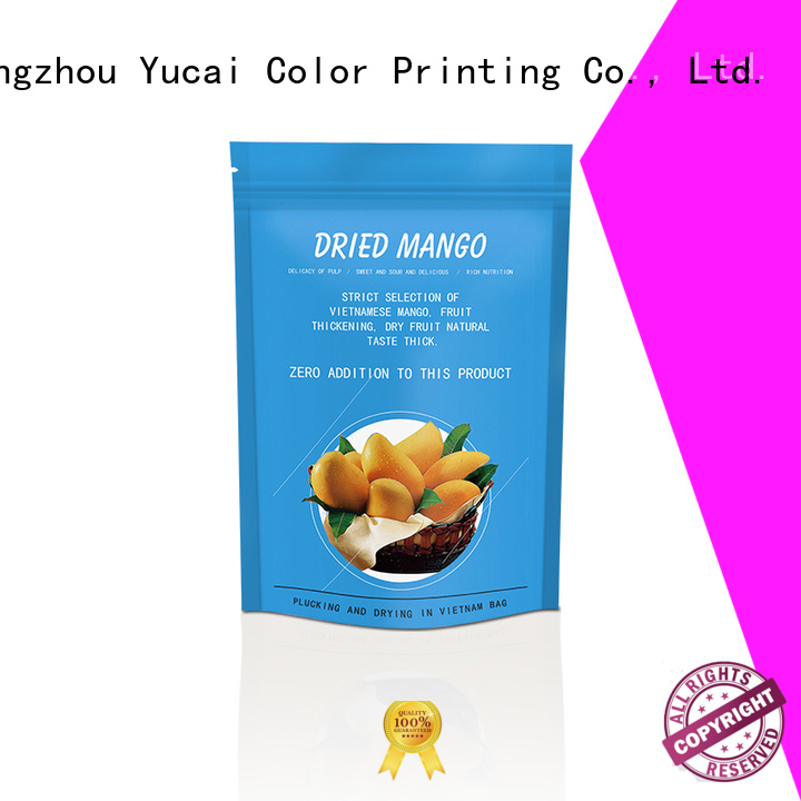Yucai approved food packaging bags with good price for commercial