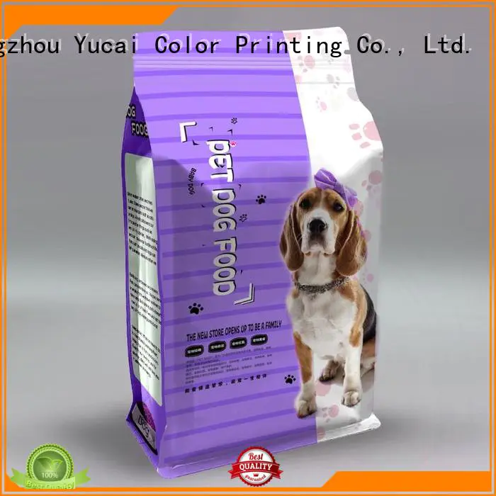 Yucai Brand stand pouches pet food packaging packaging factory
