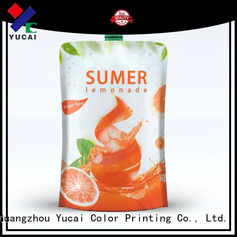Yucai Brand pouches spouted food grade foil drink pouch