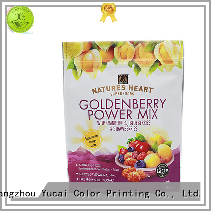 Yucai approved food packaging bags with good price for commercial