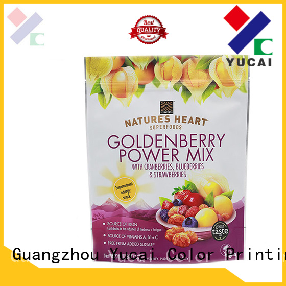 Yucai ziplock food packaging bag with good price for industry
