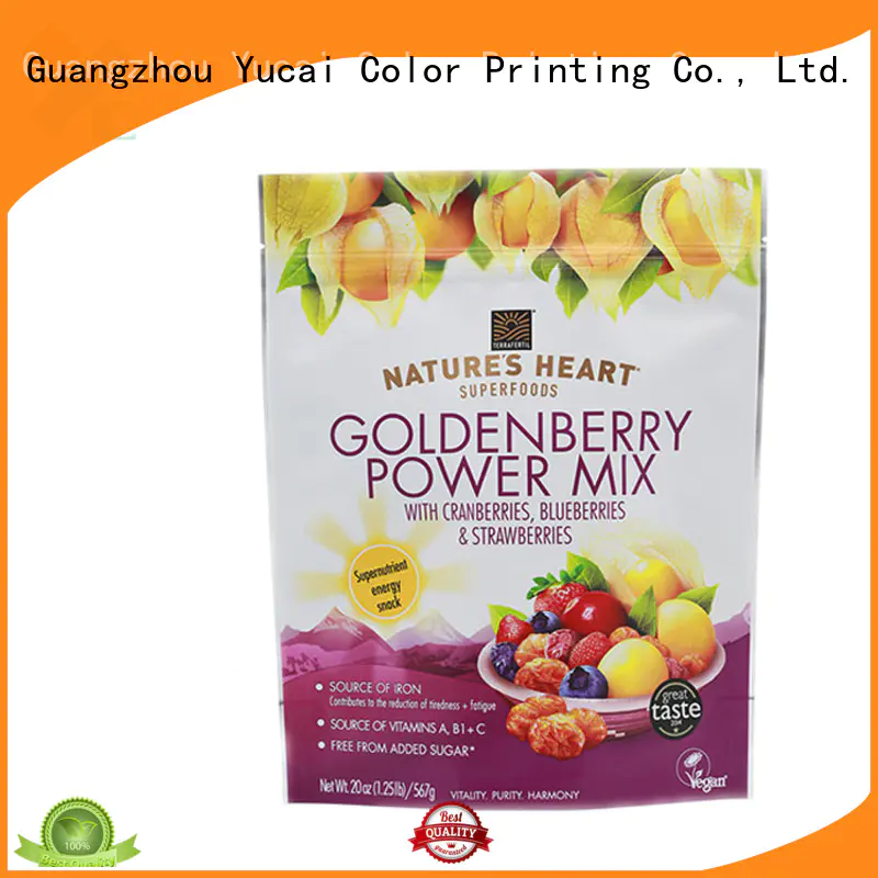 Yucai lock food packaging bags with good price for drinks