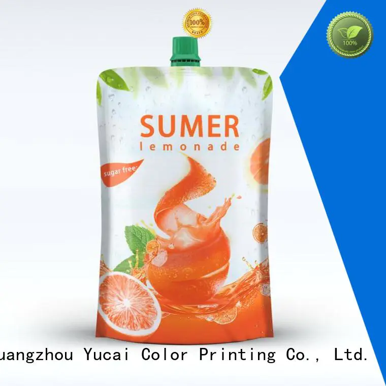 Yucai Brand food grade pouches packaging foil drink pouch