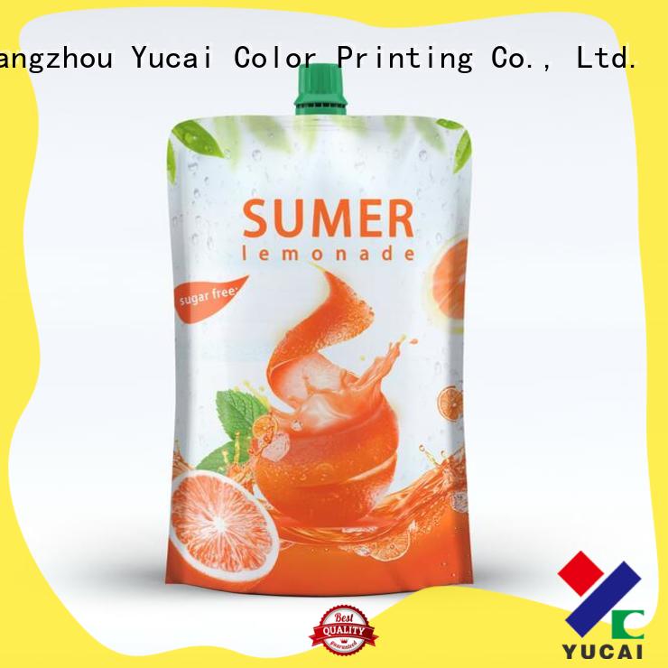 Yucai efficient beverage pouches inquire now for commercial