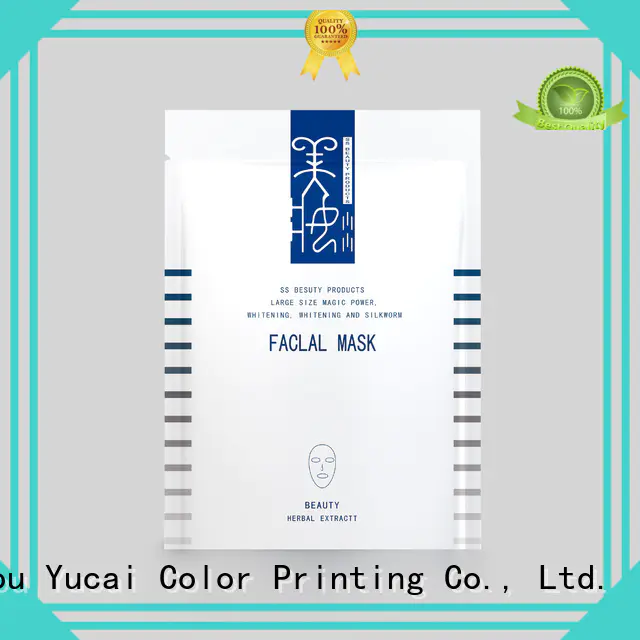 Yucai practical facial mask packaging for industry