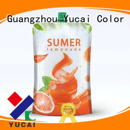 foil drink pouch spouted packaging beverage Yucai Brand company