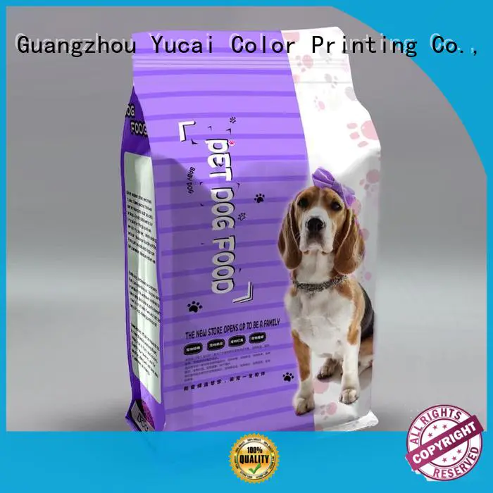 Yucai Brand pet pouches plastic pet food packaging manufacture