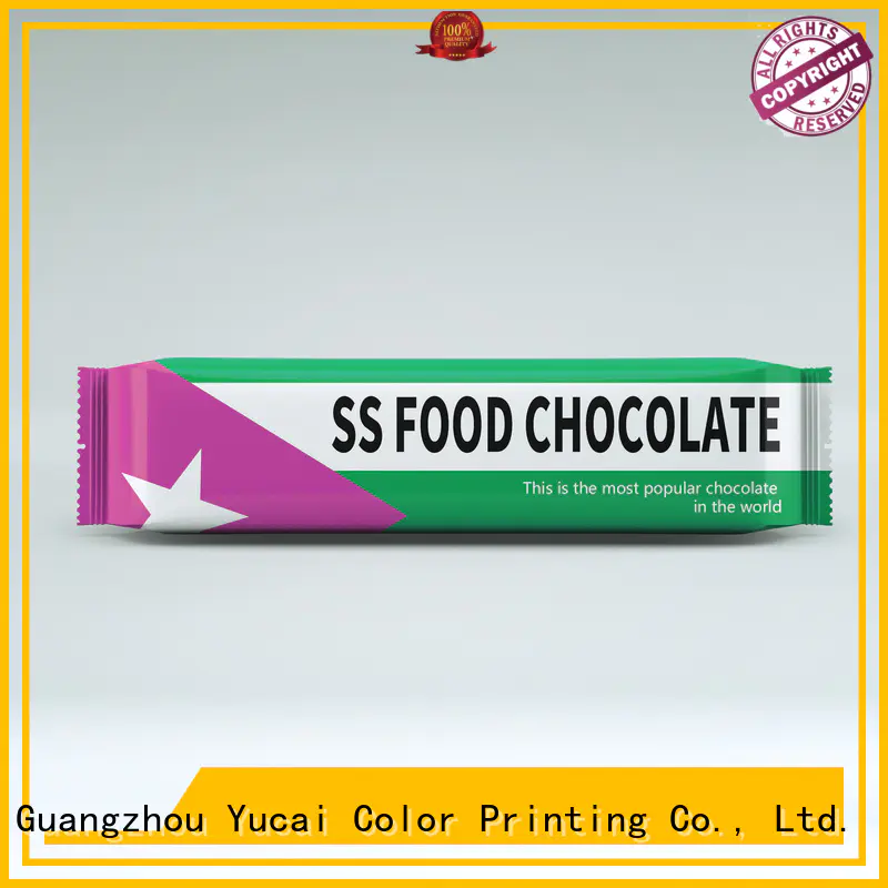 plastic chocolates bags chocolate bar packaging Yucai manufacture