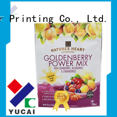 Custom stand pouches food packaging supplies Yucai packaging