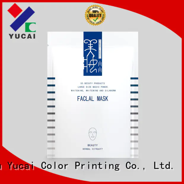 facial mask packaging supplier bag cosmetic Yucai Brand