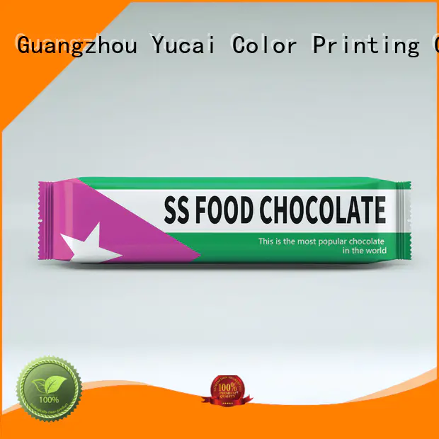 plastic chocolates bags Yucai Brand chocolate bar packaging factory