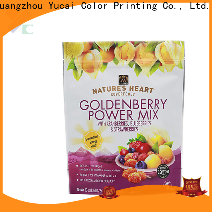 Yucai excellent food packaging bags design for drinks