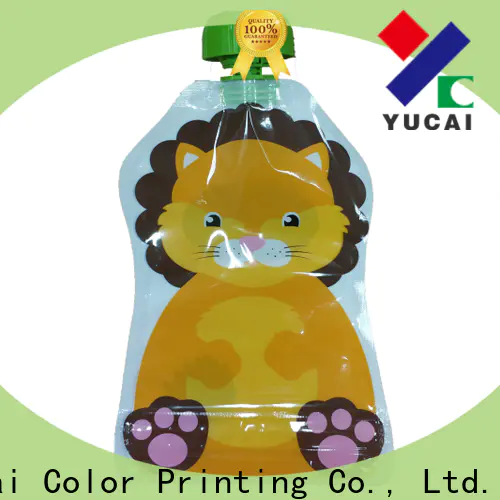 Yucai approved beverage pouches design for commercial