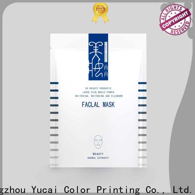Yucai hot selling face mask packaging from China for drinks