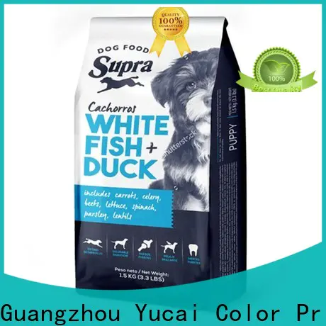 Yucai flat pet food packaging bag customized for commercial