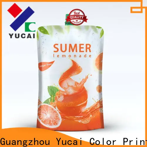 Yucai drink pouches design for industry